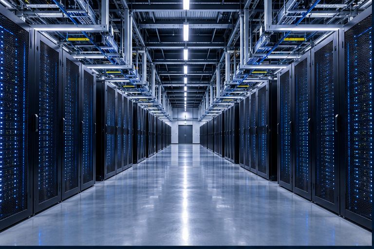 Data centres & mission critical — AI-generated illustrative sector image